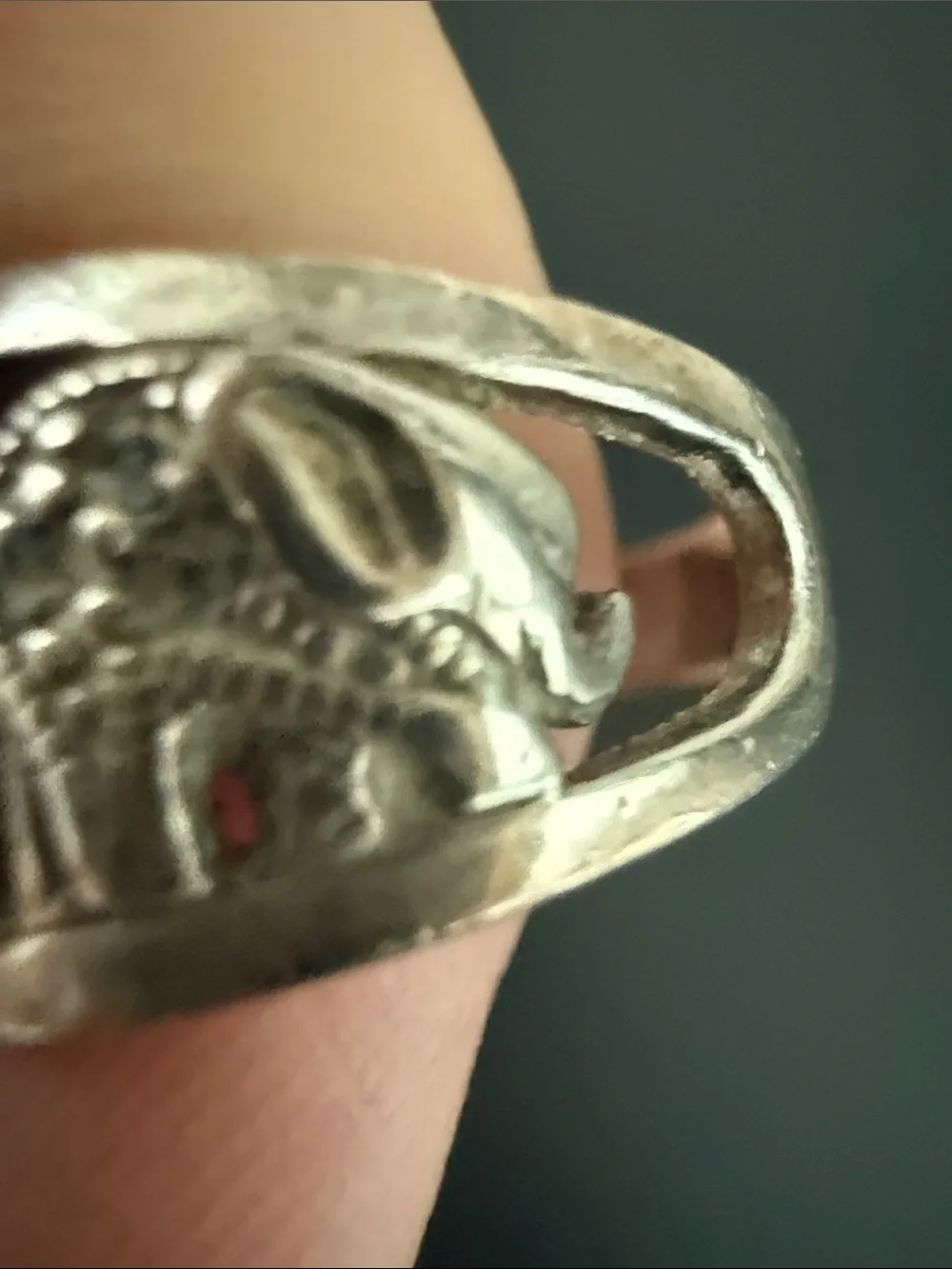 Silver Elephant Band Ring - Women's Silver Elephant Ring